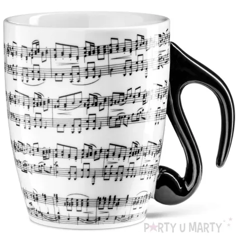 kubek muzyczny uwertura czarno bialy gadgetmaster 350 ml