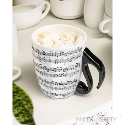 kubek muzyczny uwertura czarno bialy gadgetmaster 350 ml