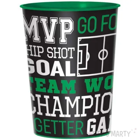 kubek plastikowy pilka nozna amscan 473 ml