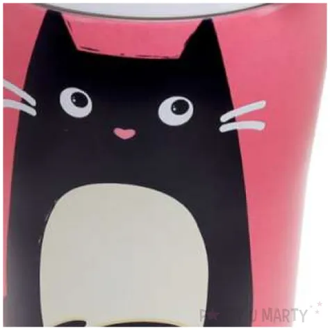 kubek termiczny czarny kotek puckator 330 ml