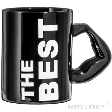 kubek the best umiesniony czarny gadgetmaster 450 ml