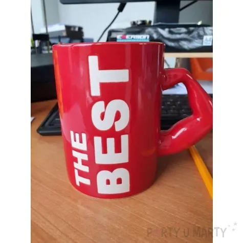 kubek the best umiesniony czerwony gadgetmaster 450 ml