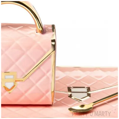 kubek torebka podstawka i mieszadelko rozowy jasny gadgetmaster 300 ml