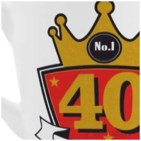 kubek z nadrukiem 40 te urodziny bialy bgtech 300 ml