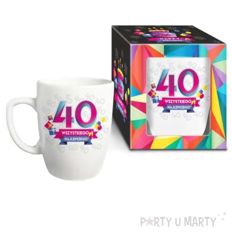 kubek z nadrukiem 40 wszystkiego bgtech 750 ml