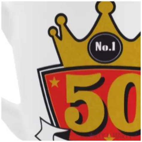kubek z nadrukiem 50 te urodziny bialy bgtech 300 ml