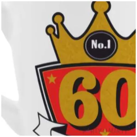 kubek z nadrukiem 60 te urodziny bialy bgtech 300 ml