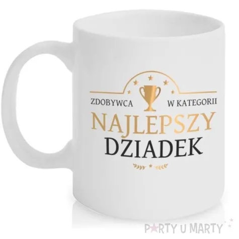 kubek z nadrukiem barylka zdobywca kategorii najlepszy dziadek bgtech 300 ml