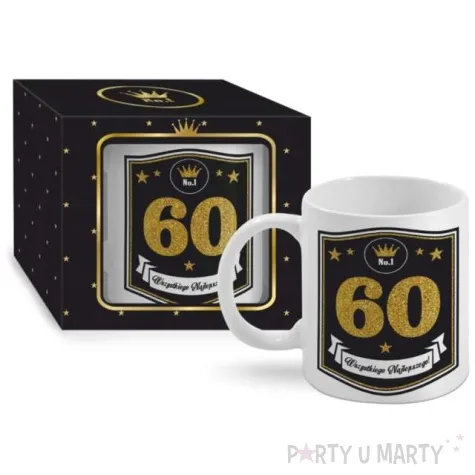 kubek z nadrukiem boss 60 urodziny bgtech 300 ml