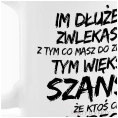 kubek z nadrukiem boss im dluzej zwlekasz bgtech 300 ml