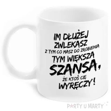 kubek z nadrukiem boss im dluzej zwlekasz bgtech 300 ml