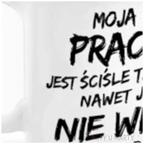 kubek z nadrukiem boss moja praca jest scisle tajna bgtech 300 ml