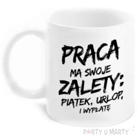 kubek z nadrukiem boss praca ma swoje zalety bgtech 300 ml