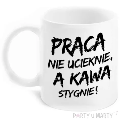 kubek z nadrukiem boss praca nie ucieknie bgtech 300 ml