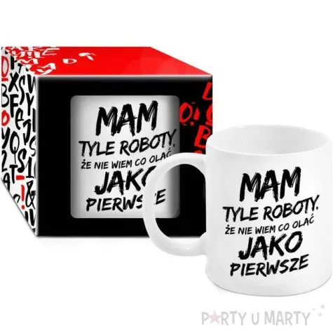 kubek z nadrukiem co olac pierwsze boss bialy bgtech 300 ml