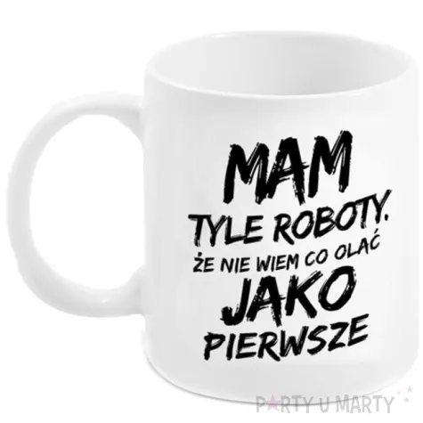 kubek z nadrukiem co olac pierwsze boss bialy bgtech 300 ml