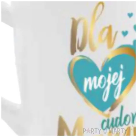 kubek z nadrukiem dla mojej cudownej mamy bialy bgtech 300 ml