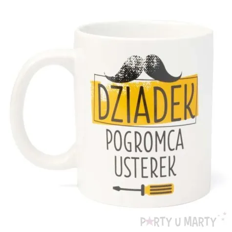 kubek z nadrukiem dziadek pogromca usterek bgtech 300 ml