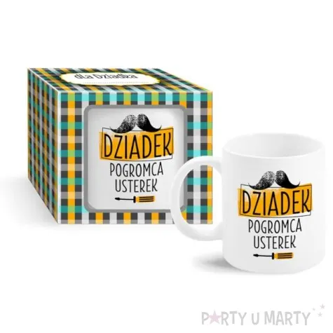 kubek z nadrukiem dziadek pogromca usterek bgtech 300 ml