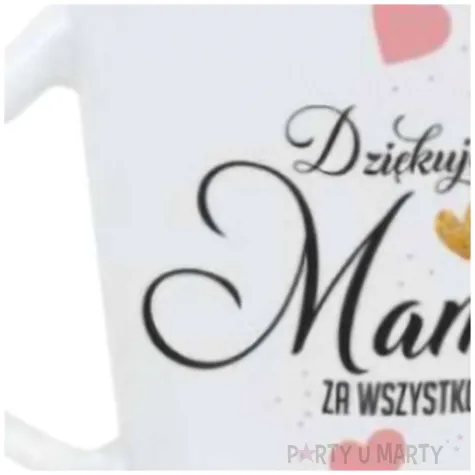 kubek z nadrukiem dziekuje mamo za wszystko bialy bgtech 350 ml