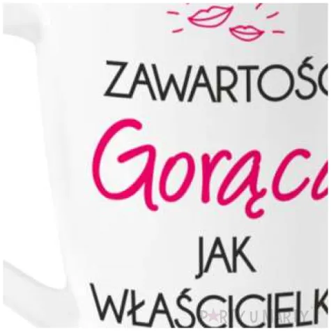 kubek z nadrukiem goraca jak wlascicielka bialy bgtech 400ml