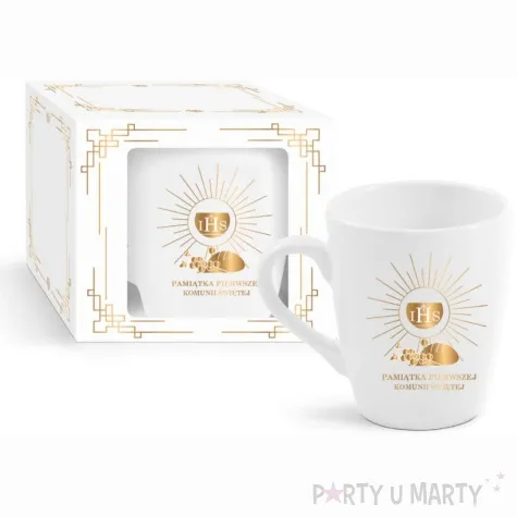 kubek z nadrukiem komunia pamiatka pierwszej komunii swietej z kielichem bgtech 300 ml
