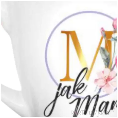 kubek z nadrukiem m jak mama i milosc bialy bgtech 470 ml