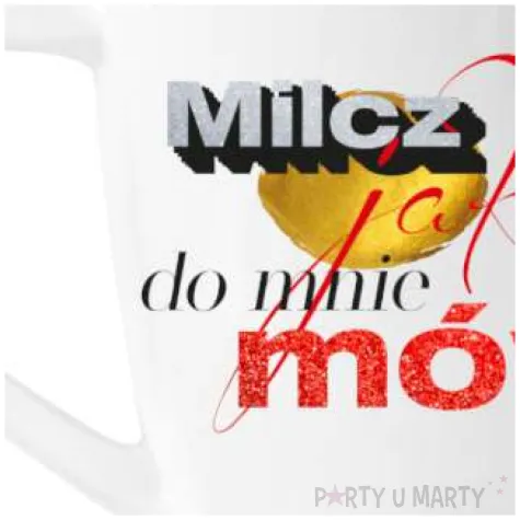 kubek z nadrukiem milcz jak do mnie mowisz bialy bgtech 400 ml