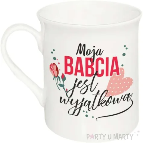 kubek z nadrukiem moja babcia jest wyjatkowa wysoki bgtech 310 ml