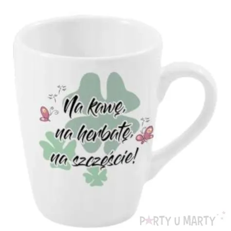 kubek z nadrukiem na kawe na herbate na szczescie kartka 3d bgtech 300 ml