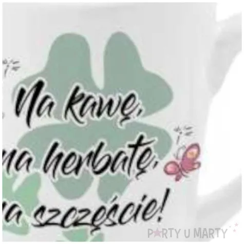 kubek z nadrukiem na kawe na herbate na szczescie kartka 3d bgtech 300 ml