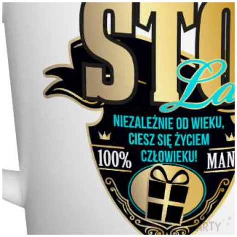 kubek z nadrukiem niezaleznie od wieku ciesz sie zyciem czlowieku 100 lat mix bgtech 480 ml