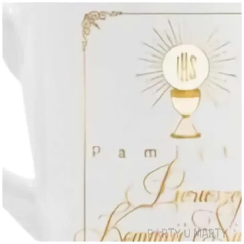 kubek z nadrukiem pamiatka pierwszej komunii swietej kielich ihs bialy bgtech 300 ml