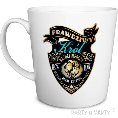 kubek z nadrukiem prawdziwy krol kazdej imprezy mix bgtech 480ml