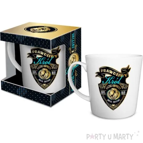 kubek z nadrukiem prawdziwy krol kazdej imprezy mix bgtech 480ml