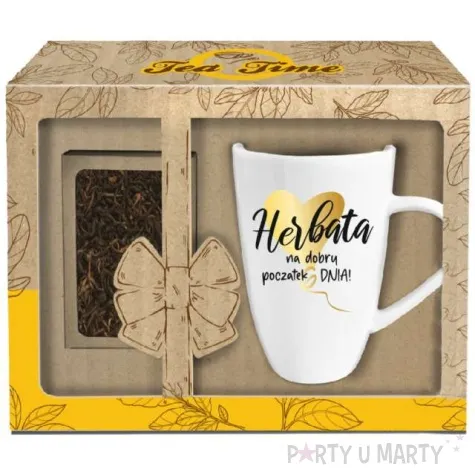 kubek z nadrukiem przyjemna herbata bialy z nadrukiem bgtech 400 ml