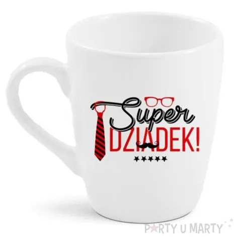 kubek z nadrukiem super dziadek bgtech 300 ml