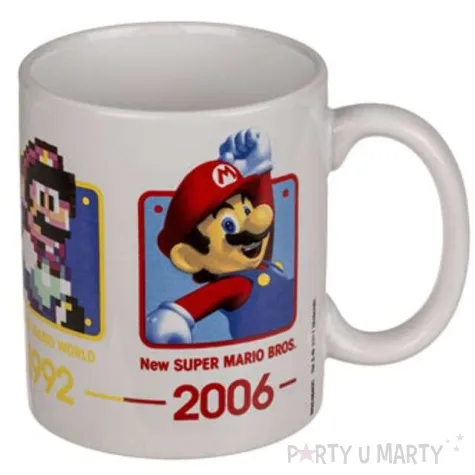 kubek z nadrukiem super mario historia bialy ootb 315 ml