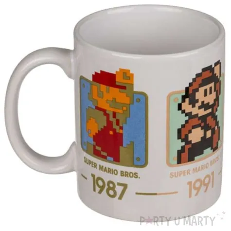 kubek z nadrukiem super mario historia bialy ootb 315 ml