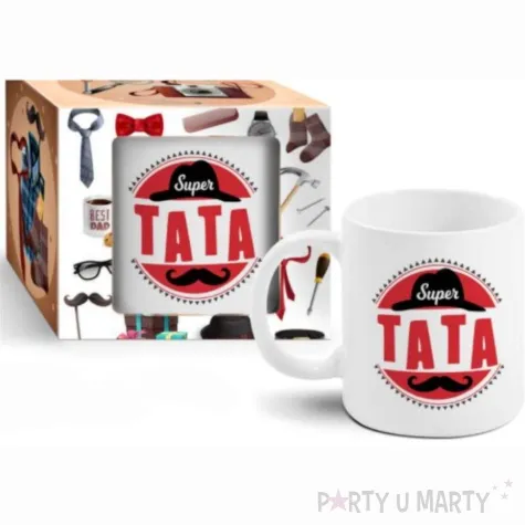 kubek z nadrukiem super tata bgtech 300 ml