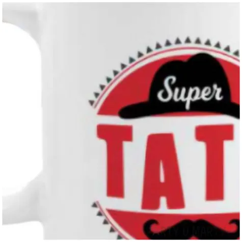 kubek z nadrukiem super tata bgtech 300 ml