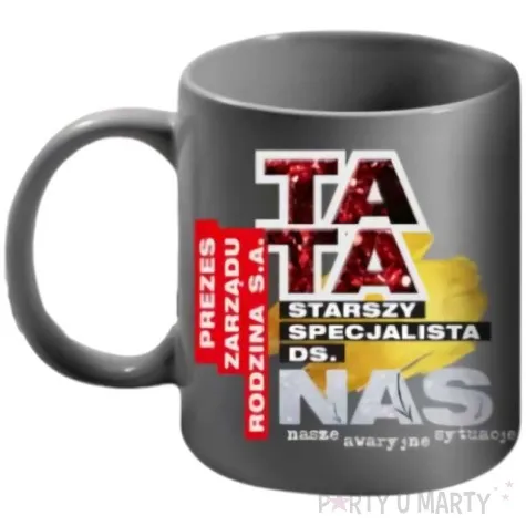 kubek z nadrukiem tata starszy specjalista ds bgtech 300 ml
