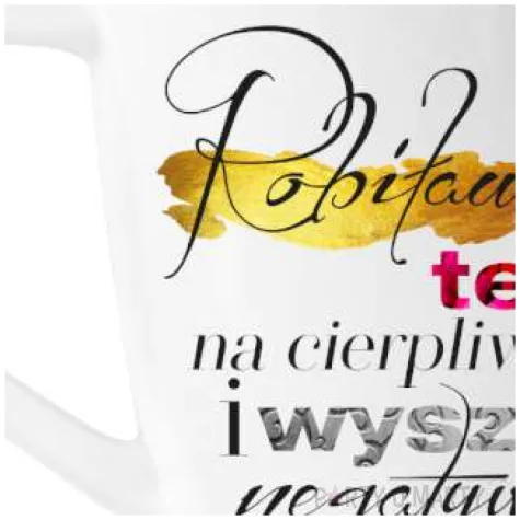 kubek z nadrukiem test cierpliwosci bialy bgtech 400 ml