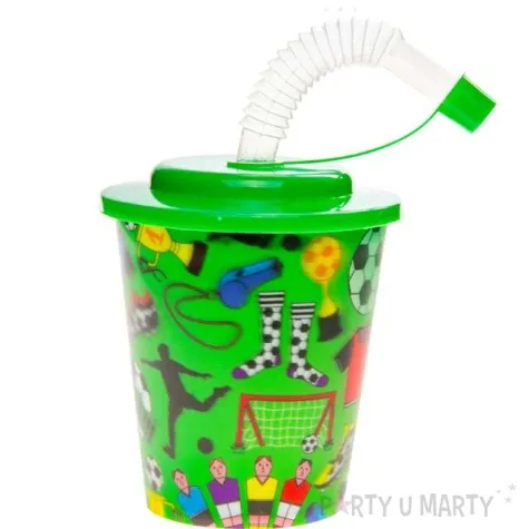 kubek ze slomka pilka nozna 3d mix lg imports nv 250 ml