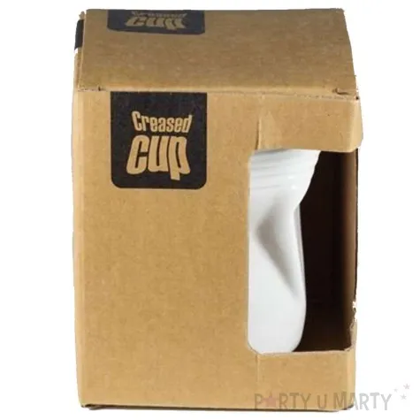 kubek zgnieciony bialy gadgetmaster