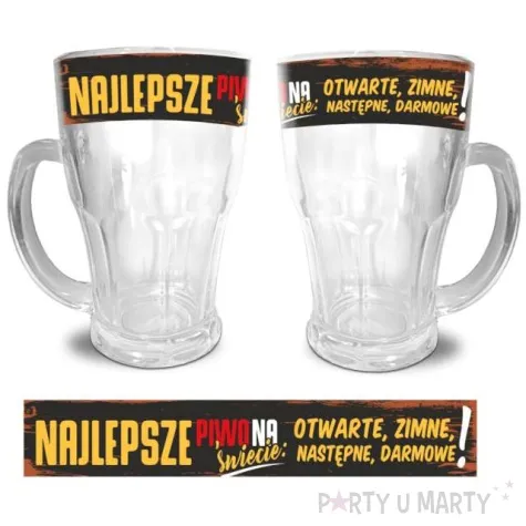 kufel najlepsze piwo na swiecie szklany bgtech 480 ml