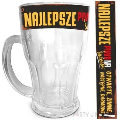 kufel najlepsze piwo na swiecie szklany bgtech 480 ml