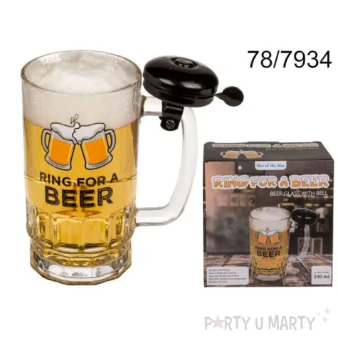 kufel piwo na zawolanie z dzwonkiem ootb 500 ml