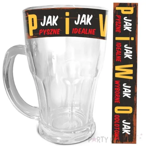 kufel piwo pyszne idealne wyborne szklany bgtech 480 ml