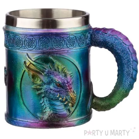 kufel teczowy smok stal nierdzewna puckator 350 ml